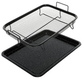 Pep Pans 2Pc Squre Copper Crisper Gray-Black