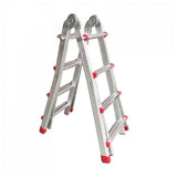 Double Sided Aluminum 5 Step Ladder- Silver