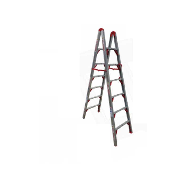 Double Sided Aluminum 6 Step Ladder - Silver