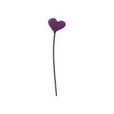 Yarn Flower Heart Decoration - Purple