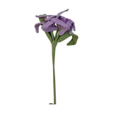 Yarn Flower Decoration - Purple - Green