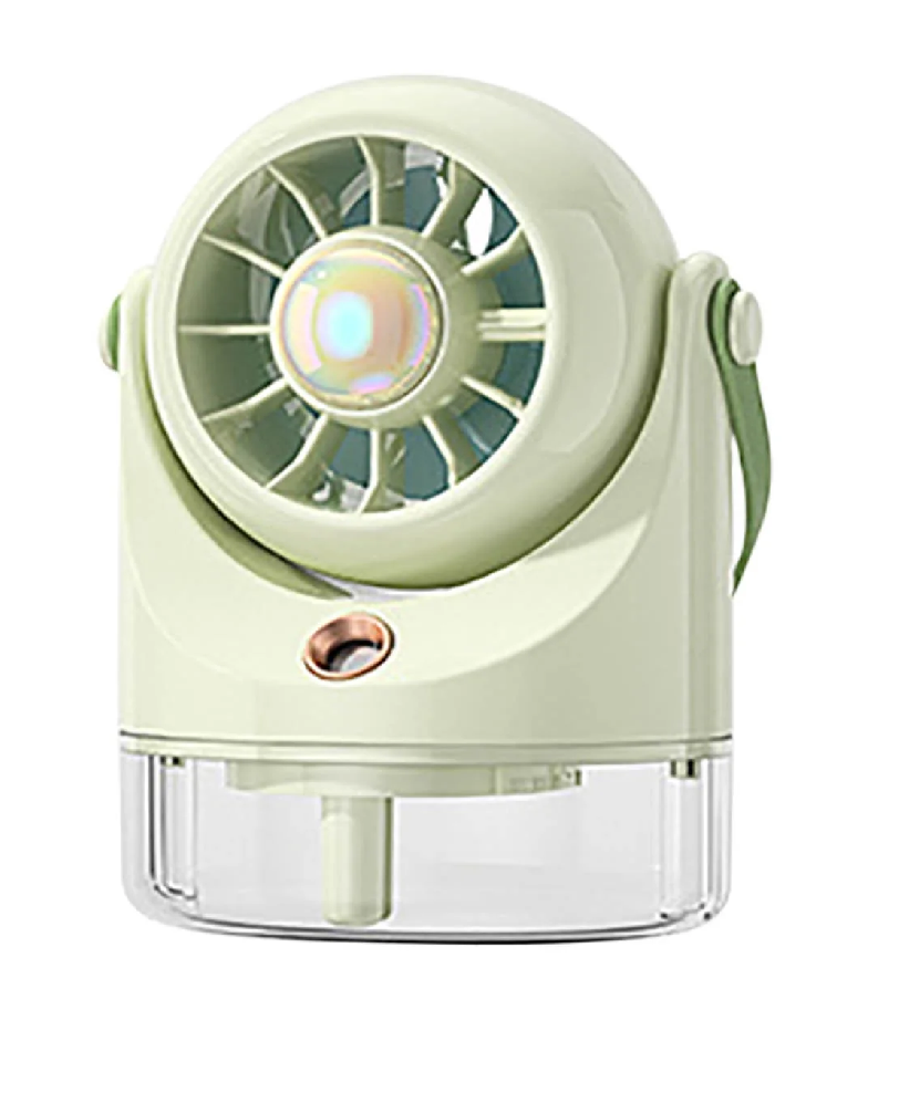 Reachargable Hand Fan-Green