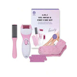 Kimi 4In1 Gel Socks & Foot Care Kit Usb Charging-Pink