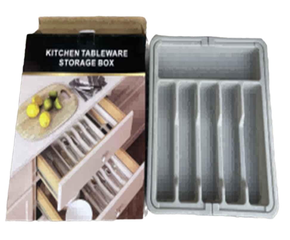 Kitchen Tableware Storage Box-Grey