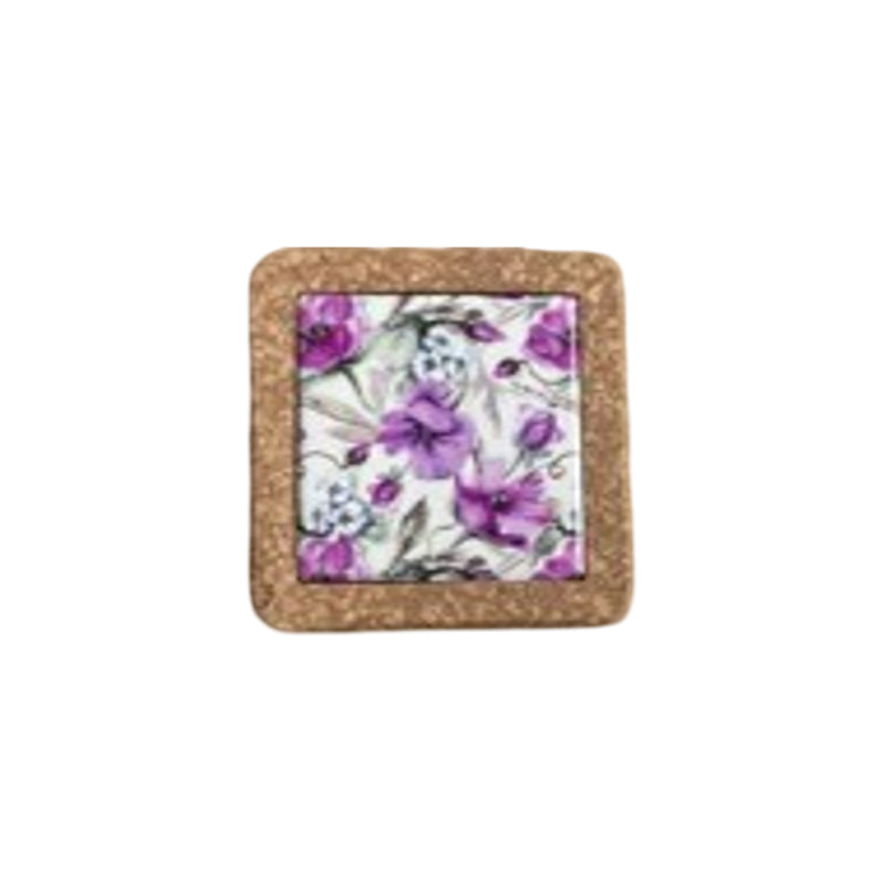 Square Cork Trivate 10X10X0.9Cm-Multicolour