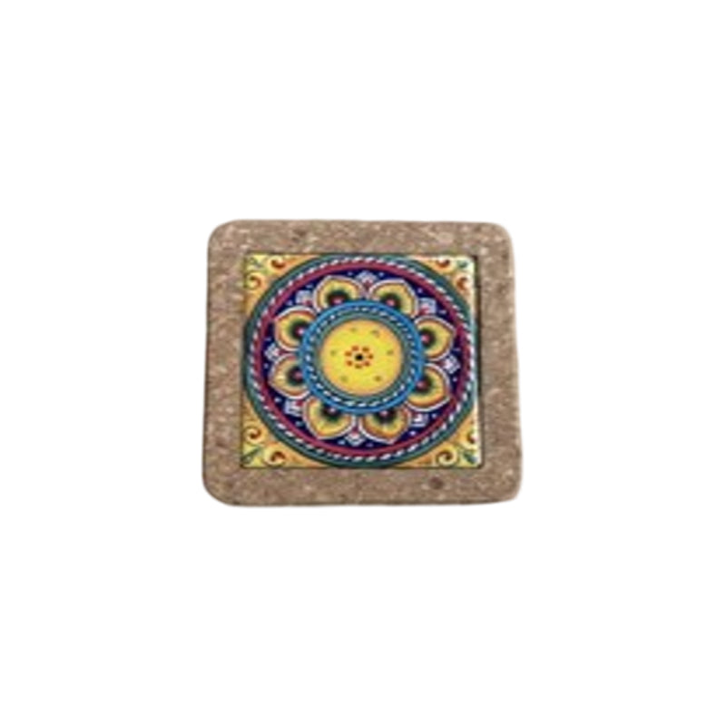 Square Cork Trivate 10X10X0.9Cm-Multicolour