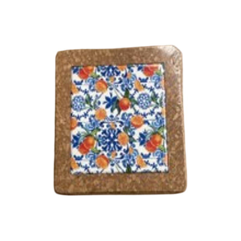 Square Cork Trivate 10X10X0.9Cm-Multicolour