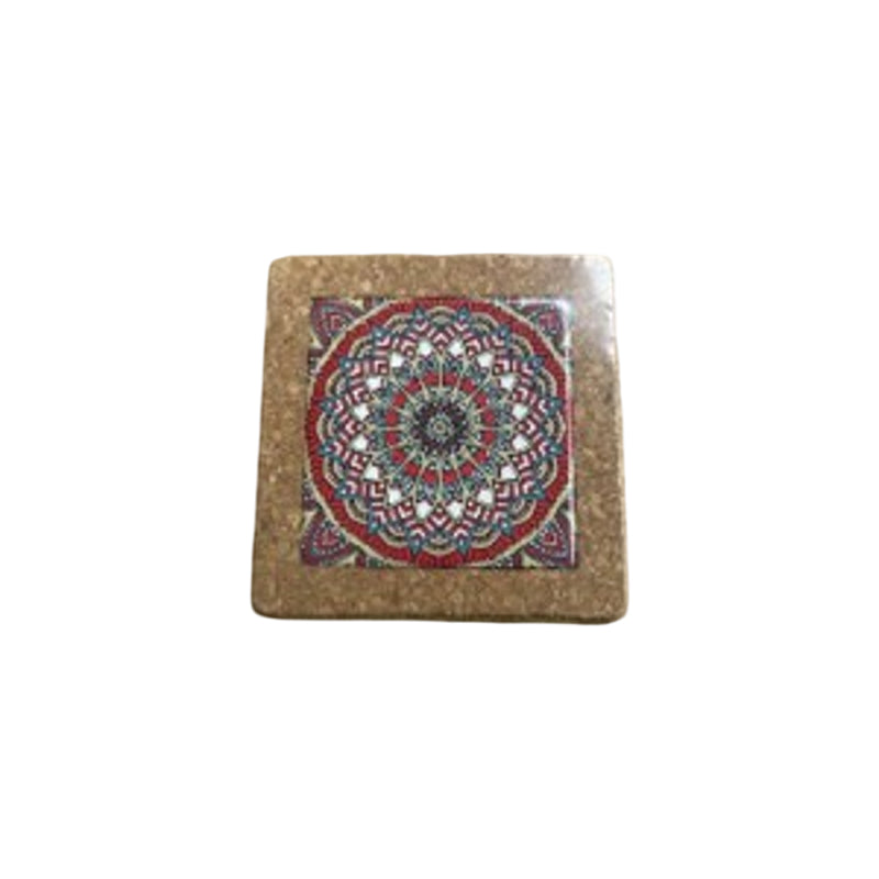 Square Cork Trivate 10X10X0.9Cm-Multicolour