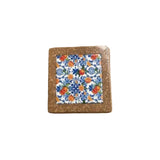 Square Cork Trivate 14X14X0.9Cm-Multicolour