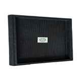Plastic Rectangular Planter Caddy-Black-35Cm-Black