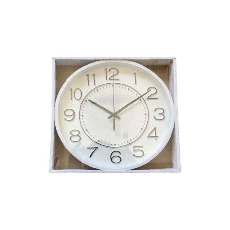 Round Wall Clock-24Cm-White