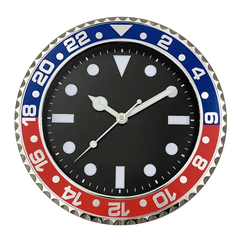 Round Wall Clock-30Cm-Red-Blue