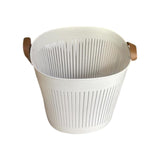 Plastic Laundry Basket-41X33X43Cm-White