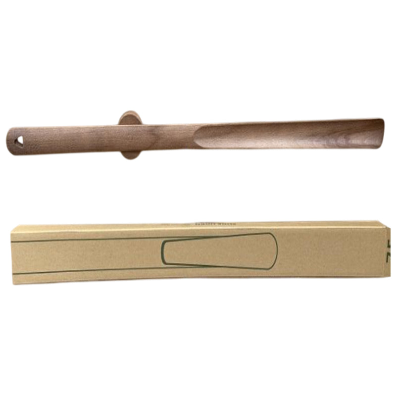 Wood Shoe Horn With Magnetic Holder-75Cm-Brown