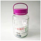 Glass Jar With Lid 2.7 L-Clear-Purple