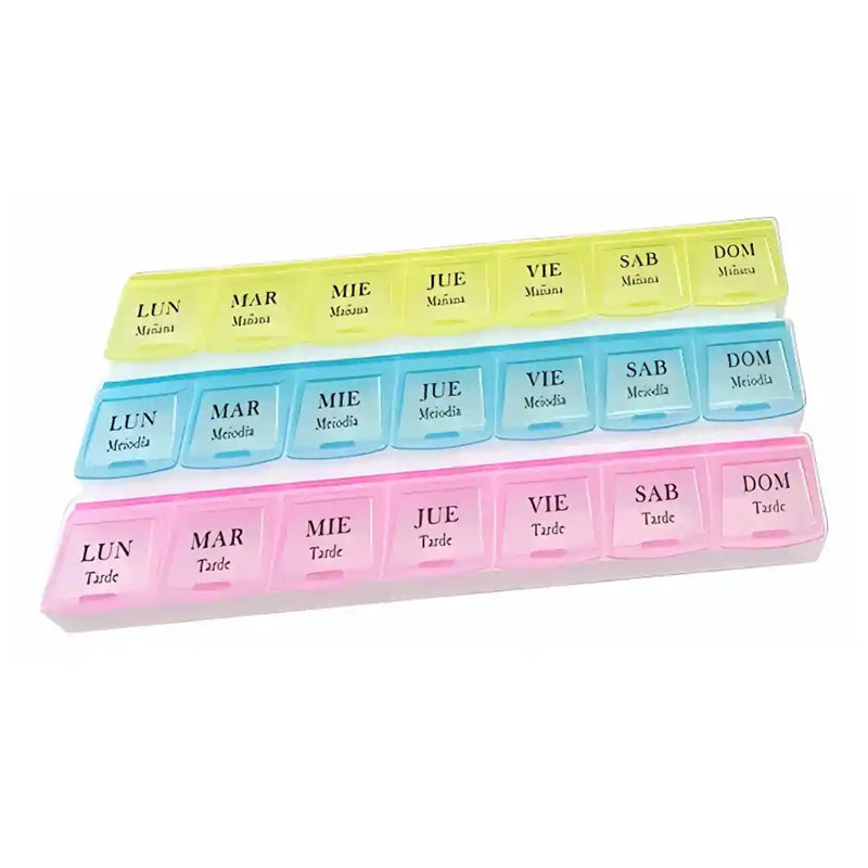 Multicolour Pill Storage Organizer – Medium Size - Multicolor