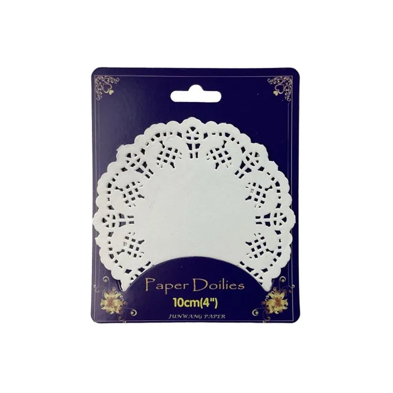12Pc Paper Doilies Round Shape 30Cm- White