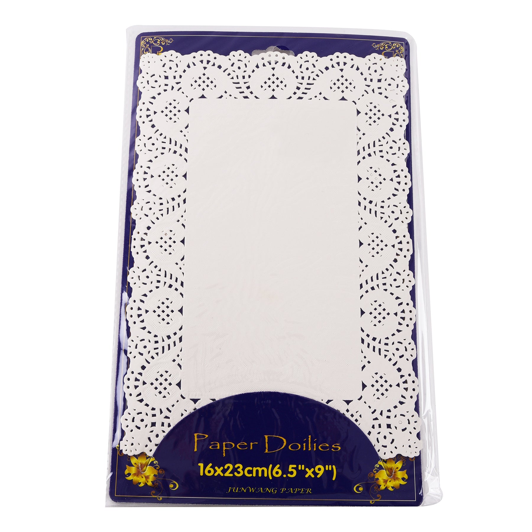 12 Pieces paper doilies Square shape - White Color