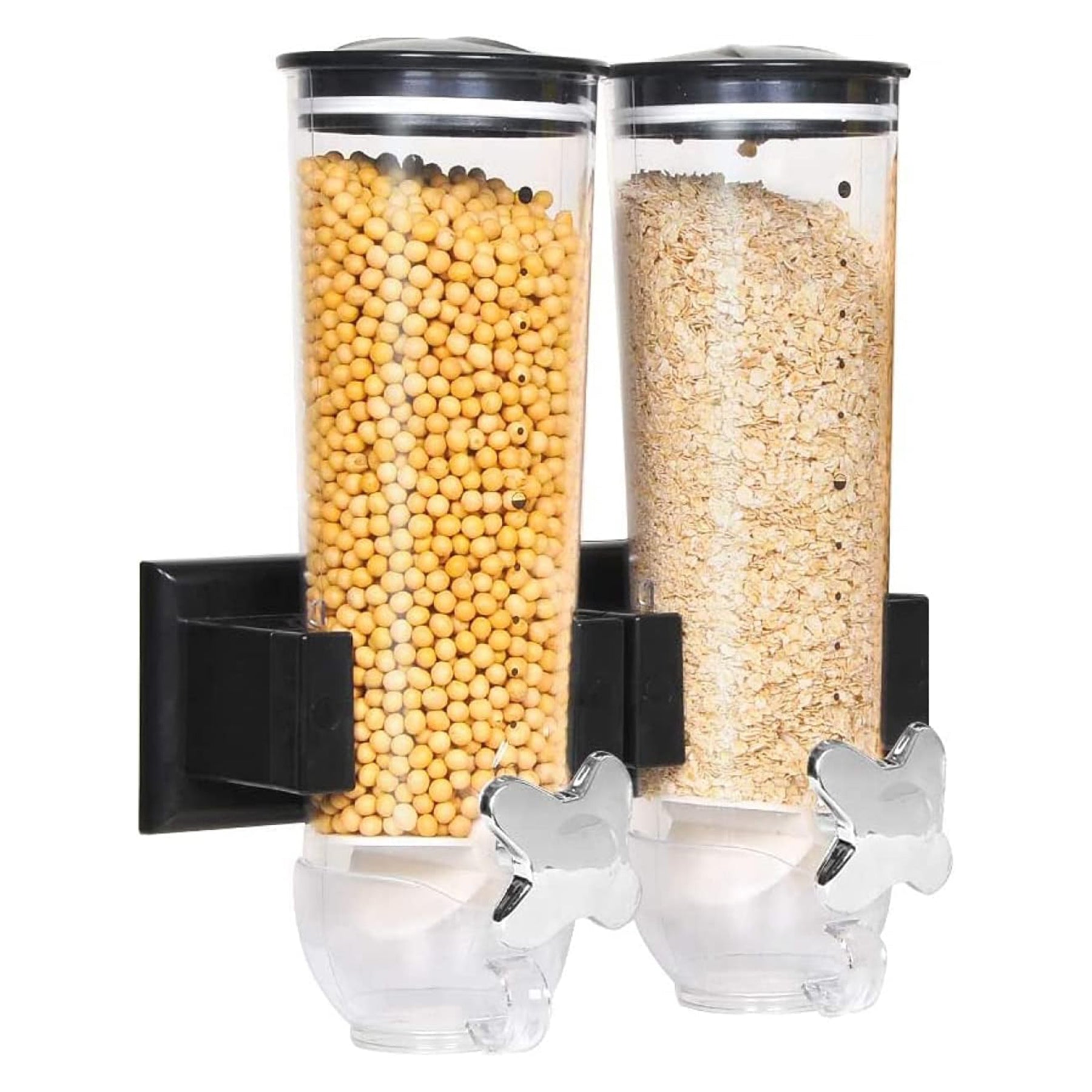 Double Cereal Dispenser - Silver