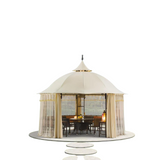 قعدة خارجية فاخرة دانوب هوم مع ستارة ، 4 أمتار - بيج