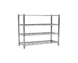 أرفف ستانلس ستيل 4 طبقات 150 × 50 × 155 سم