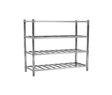 4-Tier Stainless Steel Shelf 180x50x155cm