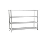 أرفف ستانلس ستيل 4 طبقات 180 × 50 × 155 سم