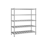 ارفف تخزين ستانلس ستيل 5 طبقات 120 × 50 × 180 سم