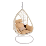 PATIO SWING CHAIR WITH STAND AND CUSHION SET