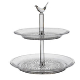 صينية أكريليك دائرية من طبقتين