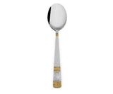 Dessert Spoon 6 PCS Set - Silver & Gold