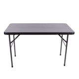 Folding Table Rattan Design - Black