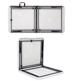 طاولة قابلة للطي والتعديل - أبيض