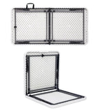 طاولة قابلة للطي والتعديل - أبيض