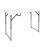 طاولة قابلة للطي والتعديل - أبيض