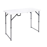 طاولة قابلة للطي والتعديل - أبيض