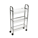 3-tier steel Basket trolley with wheels