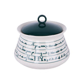 Ceramic pot With Cover - Green Color