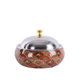 Wooden Food Keeper with Steel Lid - Multi Color