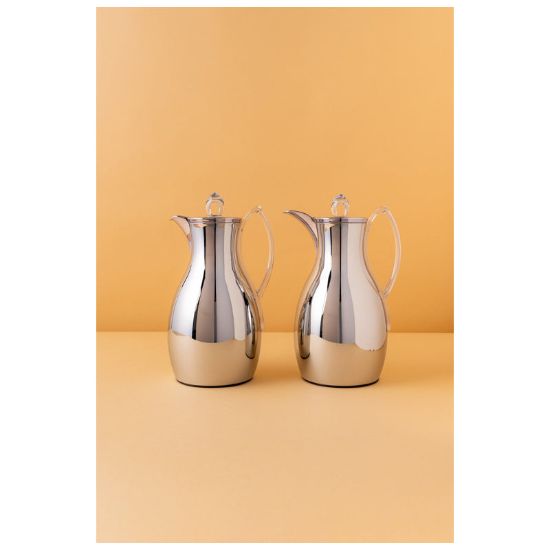 Waba Anwaar Flask Set 2 Pcs 1 L Shinny Silver / Acrylic Handle