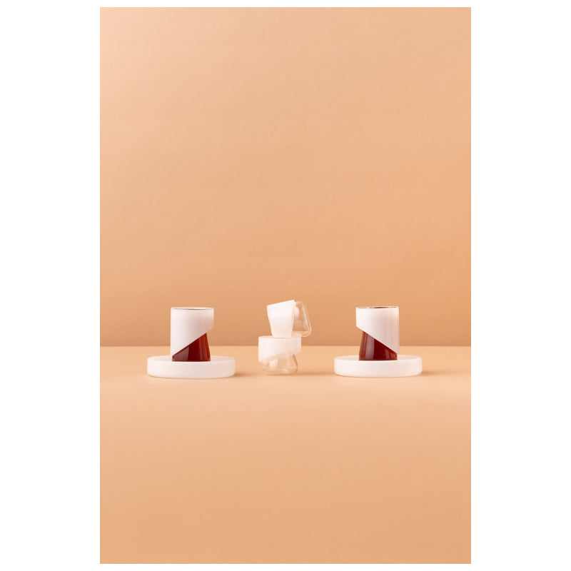 Waba Tea And Coffee Double Wall Set 18 Pieces-White