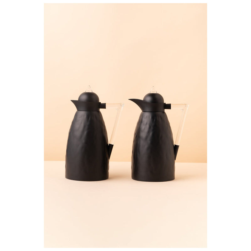Waba Aliaa Flask Set 2 Pieces 1L Acrylic Handle-Black