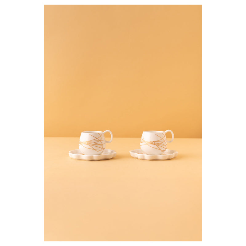 Waba Kl62 Coffee Cups Set 2 Pieces-Gold