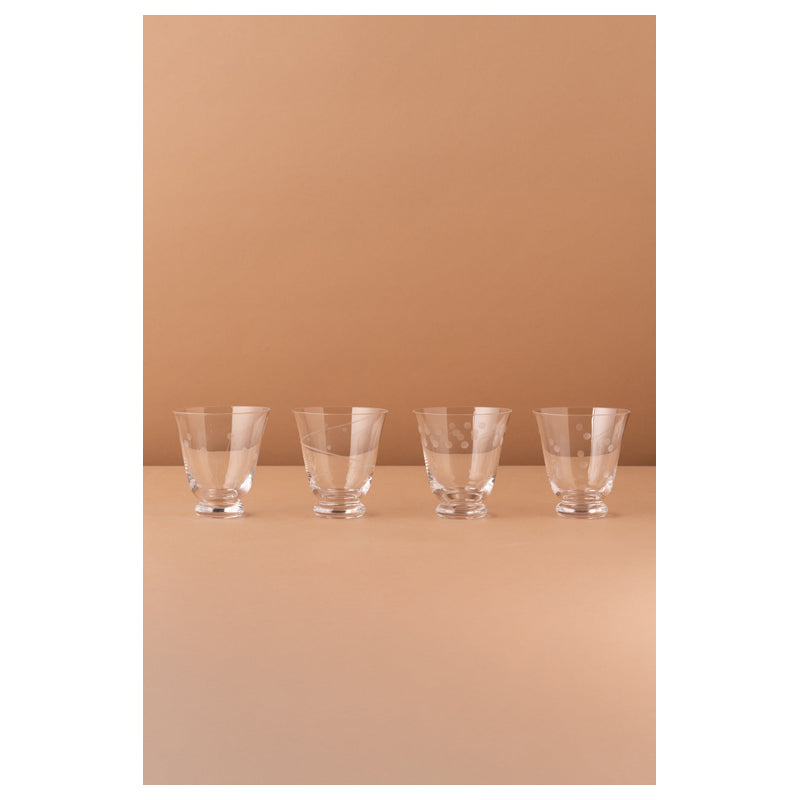 Waba Glass Cups Set 4 Pieces Hl3-Clear