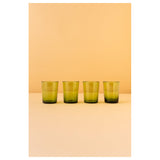Waba Glass Cups Set 4 Pieces Hl4-Green