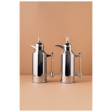 Waba Amjaad Flask Set 2 Pcs 1L-Shiny Silver / Transparent Handle