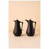 Waba Mubhera Flask Set 2 Pcs 1L-Black / Transparent