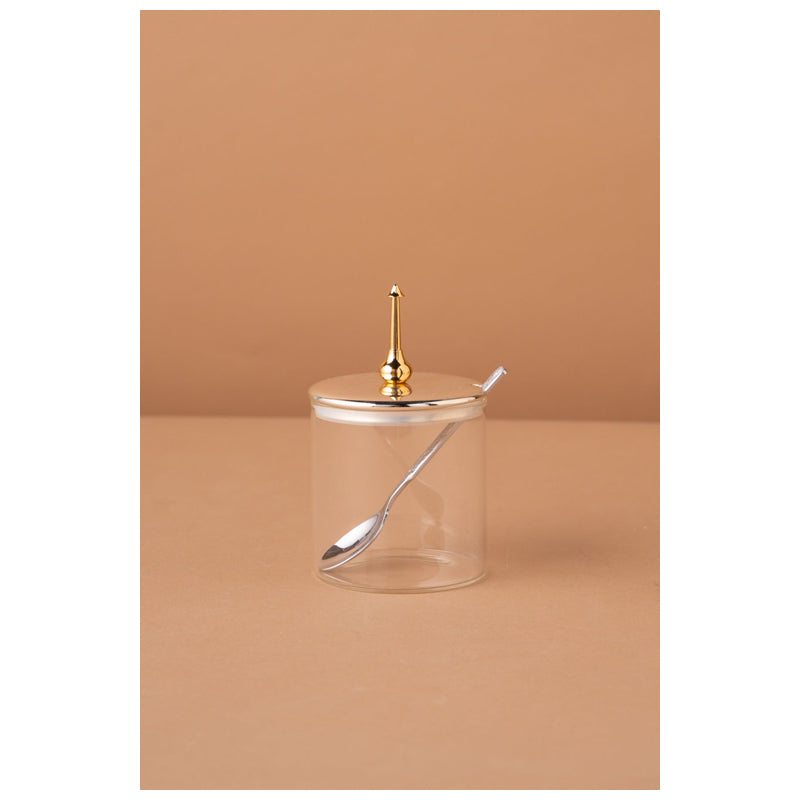 Waba Tp2 Sugar Bowl W/Spoon-Gold / Gold Handle