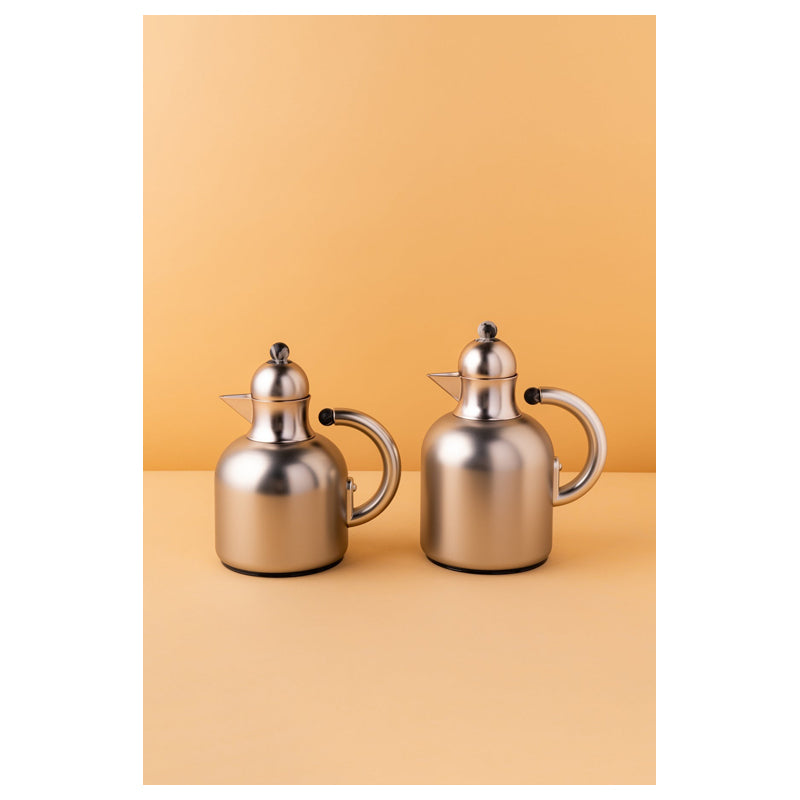 Waba Azoob Flask Set 2 Pcs 0.95/0.6 Ml-Matt Silver / Granite