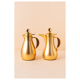 Waba Sanwan Flask Set 2 Pcs 1/0.7 L-Matt Gold / Wooden